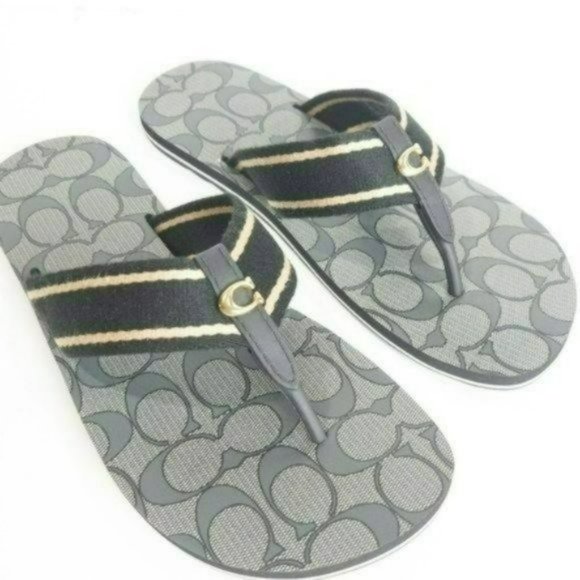 Coach Zoe Webbed Flip Flops -6 - Picture 5 of 6